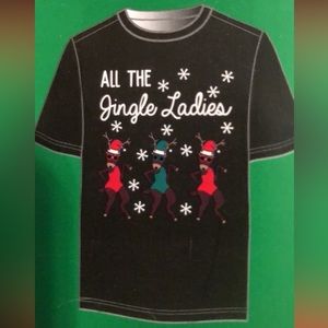 Holiday Style Ladies “All the Jingle Ladies” Holiday Tee Sz S NWT
